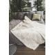 Vilnonis pledas ,,Alpaka" kreminis 130x200