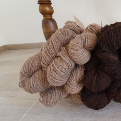 Alpakų vilnos siūlai šviesiai rudos (beige) spalvos